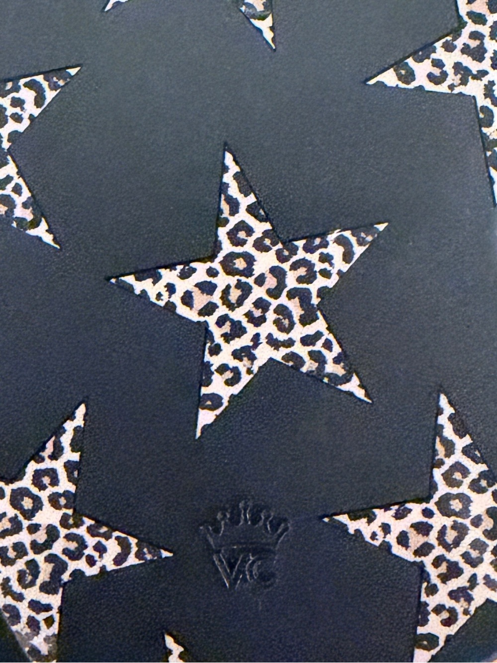 Velvet, caviar Stylish Black Leopard Star iPhone Case - Protective Soft Shell - Picture 2 of 2